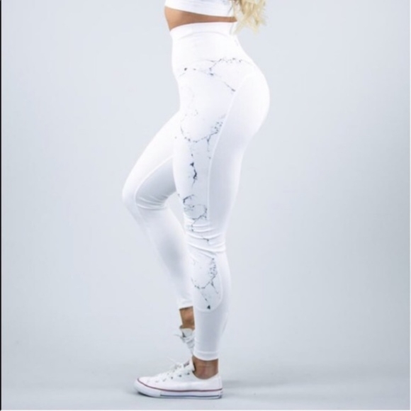 White Marble Leggings Flash Sales, 60 